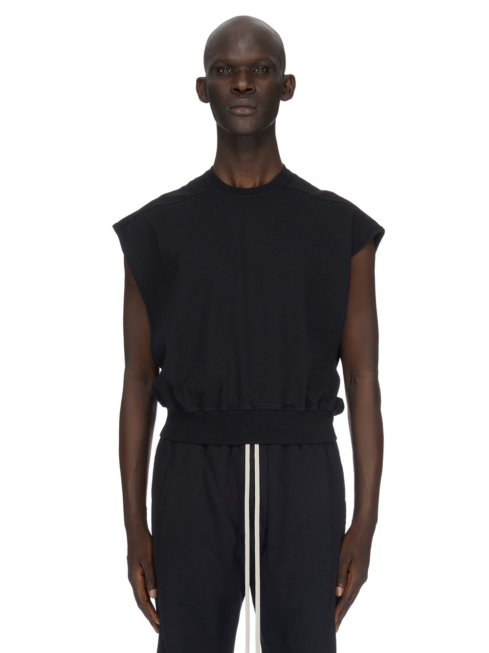 DRKSHDW FW23 LUXOR SL TATLIN SWEAT IN BLACK COMPACT HEAVY COTTON JERSEY DRKSHDW FW23 LUXOR SL TATLIN SWEAT IN BLACK COMPACT HEAVY COTTON JERSEY