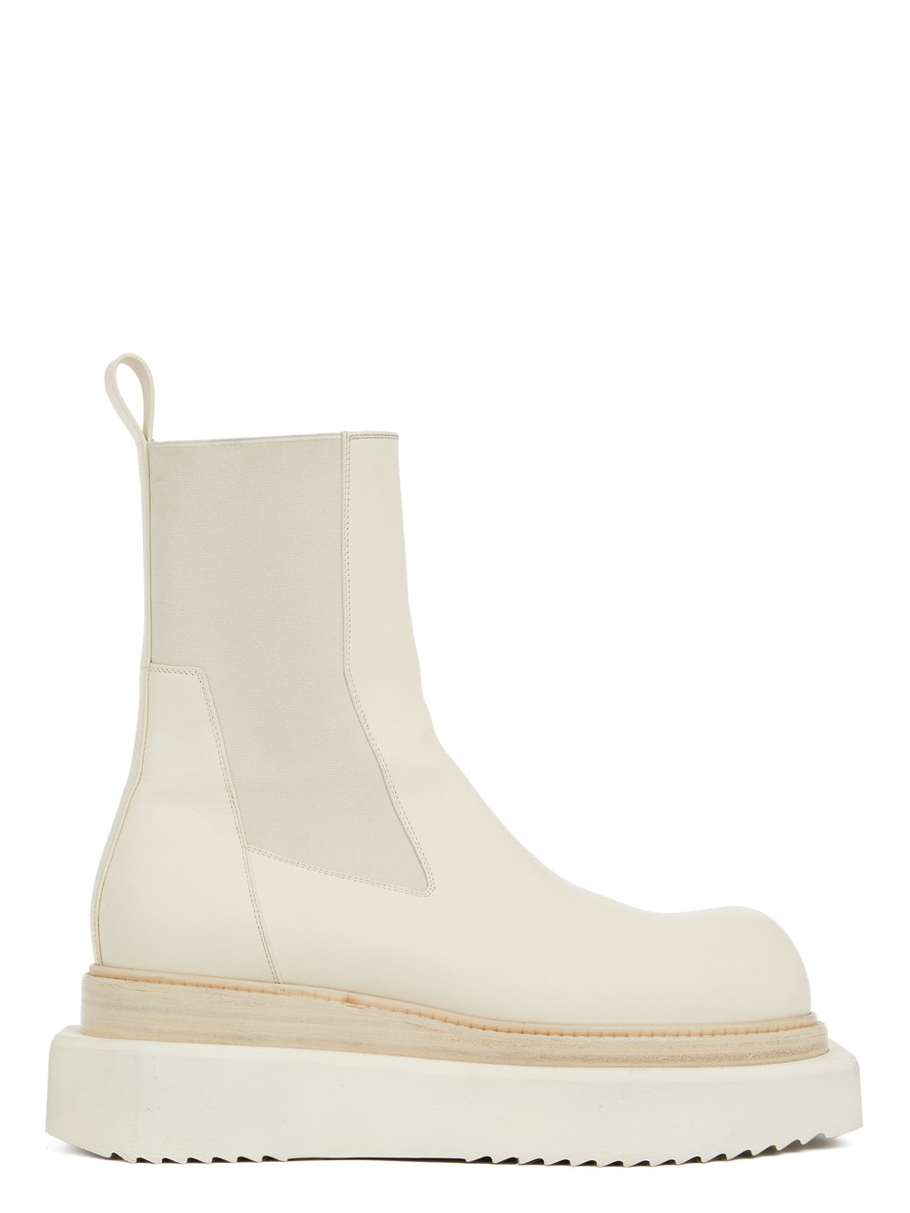 RICK OWENS FW23 LUXOR BEATLE TURBO CYCLOPS IN MILK FULL GRAIN CALF LEATHER RICK OWENS FW23 LUXOR BEATLE TURBO CYCLOPS IN MILK FULL GRAIN CALF LEATHER