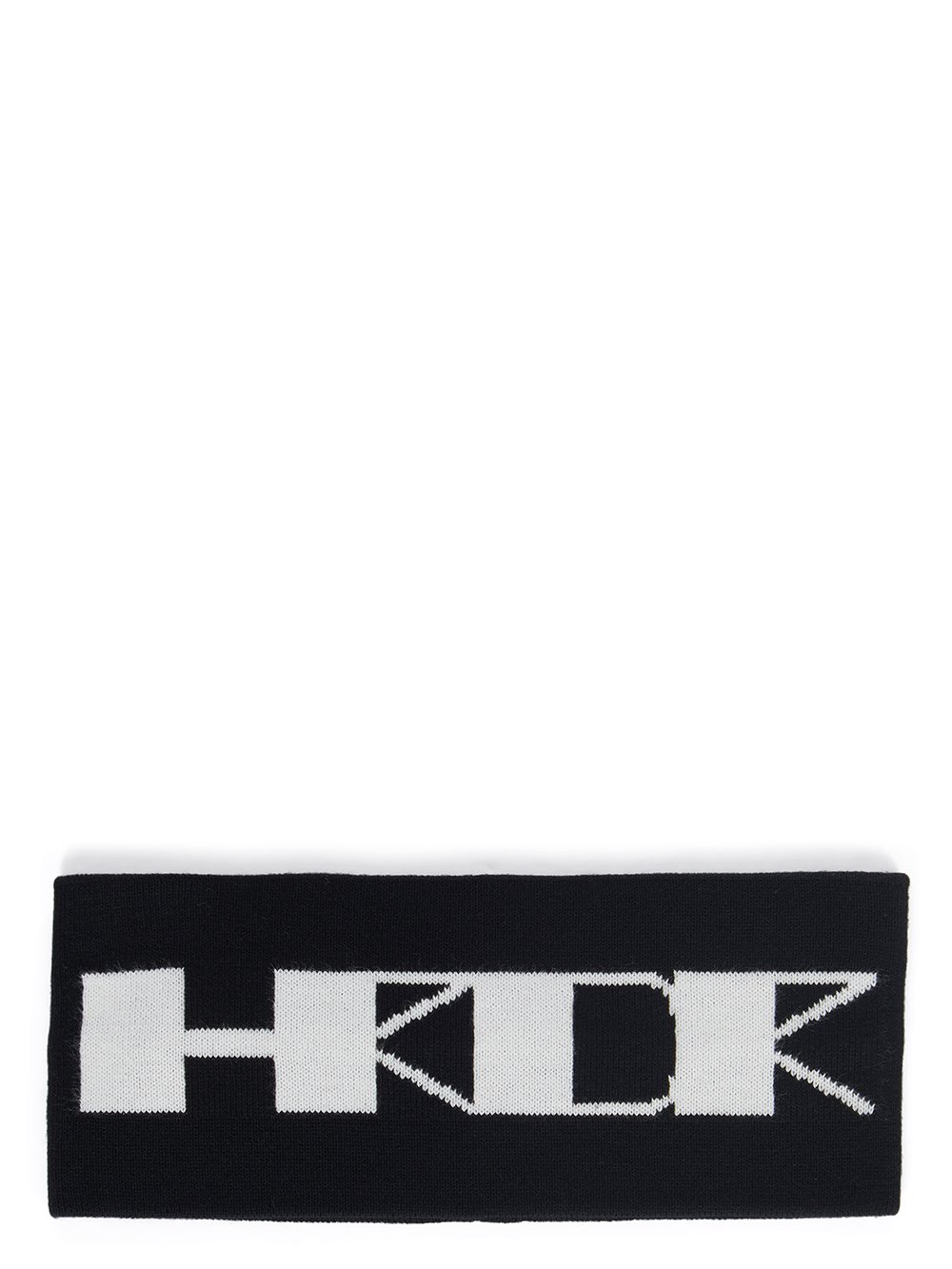 DRKSHDW FW23 LUXOR HRDR HEADBAND IN BLACK AND MILK COTTON KNIT