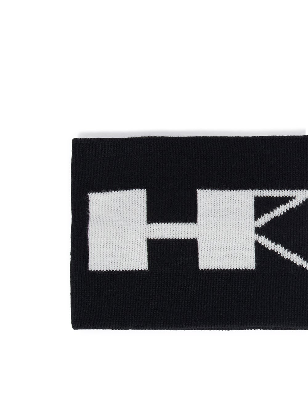 DRKSHDW FW23 LUXOR HRDR HEADBAND IN BLACK AND MILK COTTON KNIT