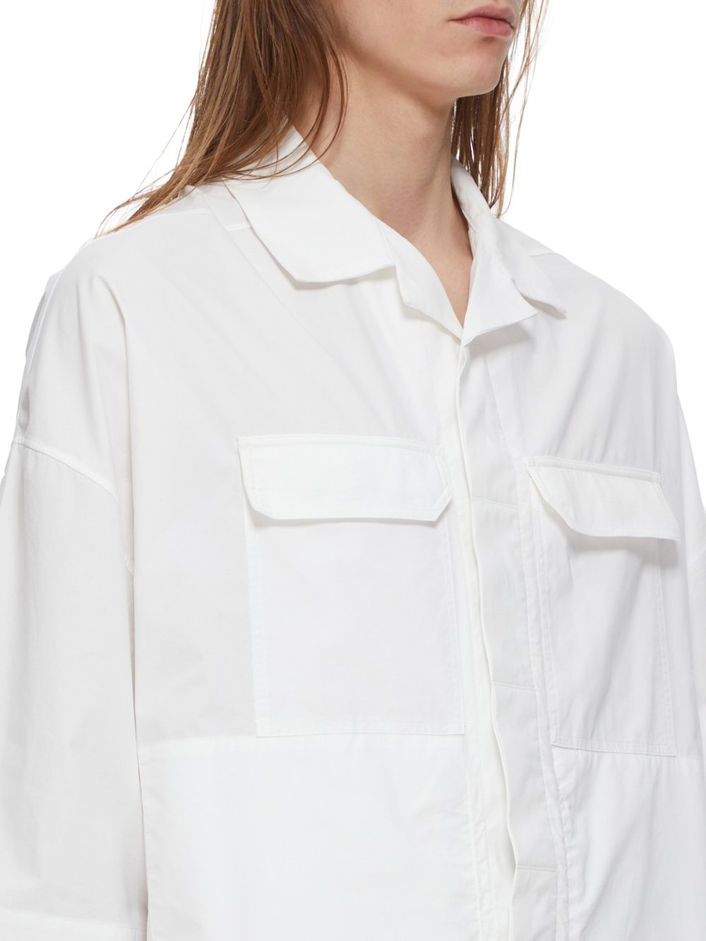 RICK OWENS FW23 LUXOR MAGNUM TOMMY SHIRT IN COTTON POPLIN