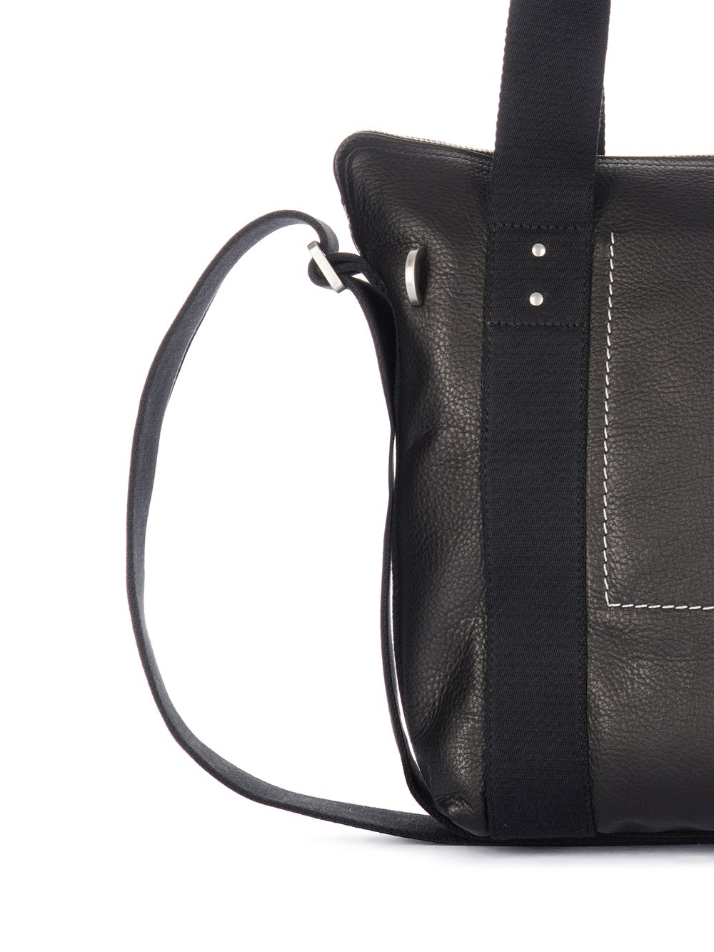 RICK OWENS FW23 LUXOR MINI TROLLEY IN BLACK SOFT GRAIN COW LEATHER