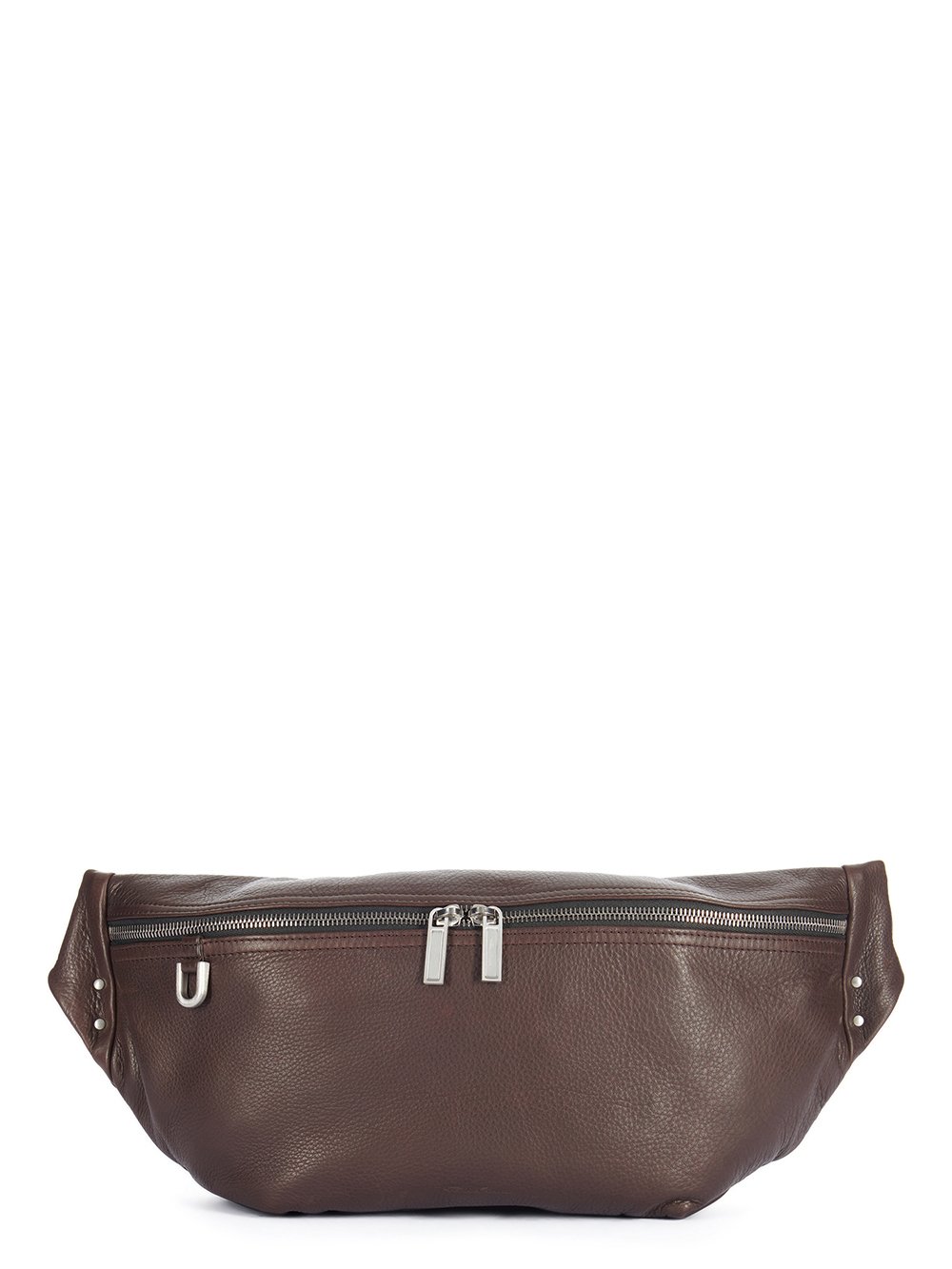 RICK OWENS FW23 LUXOR BUMBAG IN BROWN SOFT GRAIN COW LEATHER