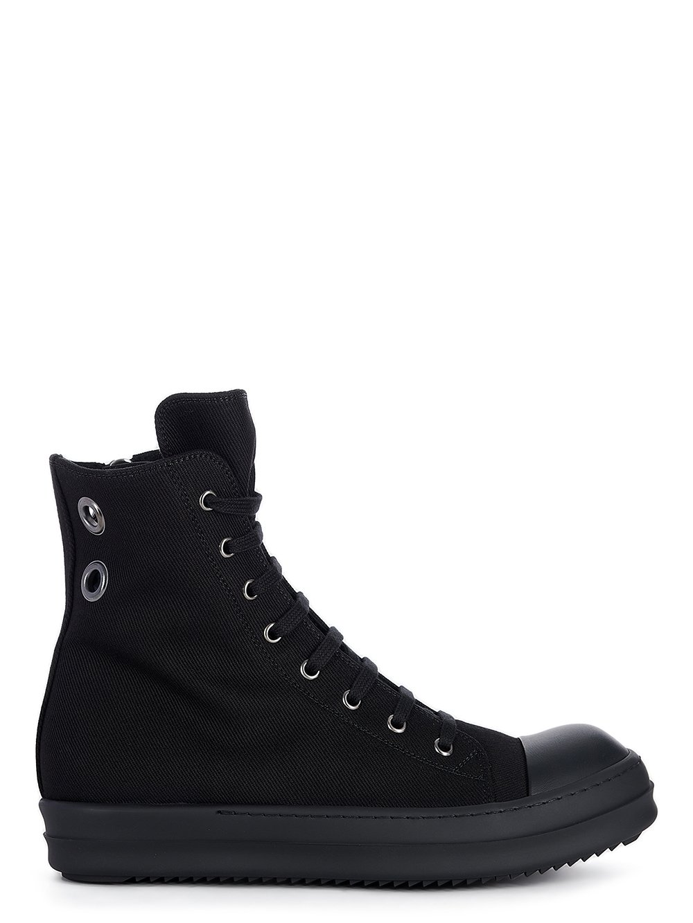 DRKSHDW FW23 LUXOR SNEAKS IN BLACK 13OZ OVERDYED DENIM DRKSHDW FW23 LUXOR SNEAKS IN BLACK 13OZ OVERDYED DENIM