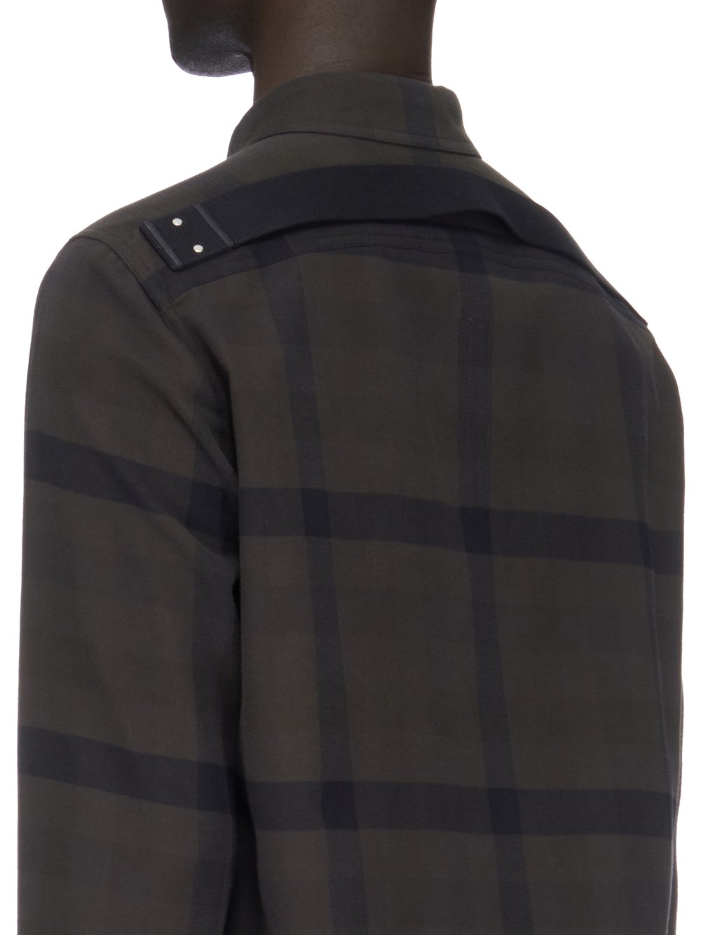 RICK OWENS FW23 LUXOR OUTERSHIRT IN COTTON PLAID