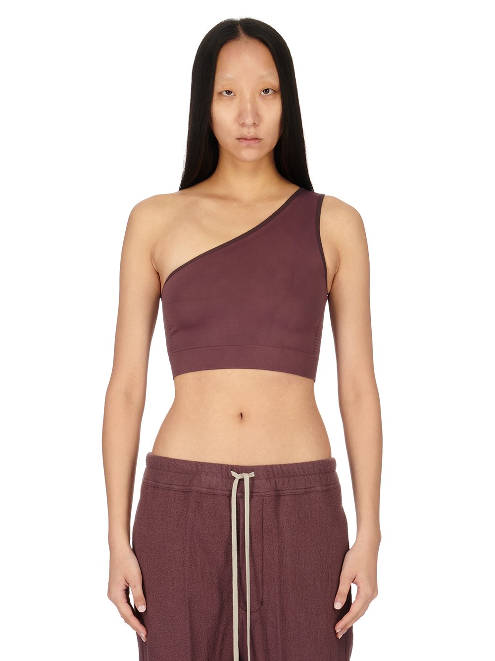 RICK OWENS FW23 LUXOR ATHENA BRA IN AMETHYST ACTIVE KNIT