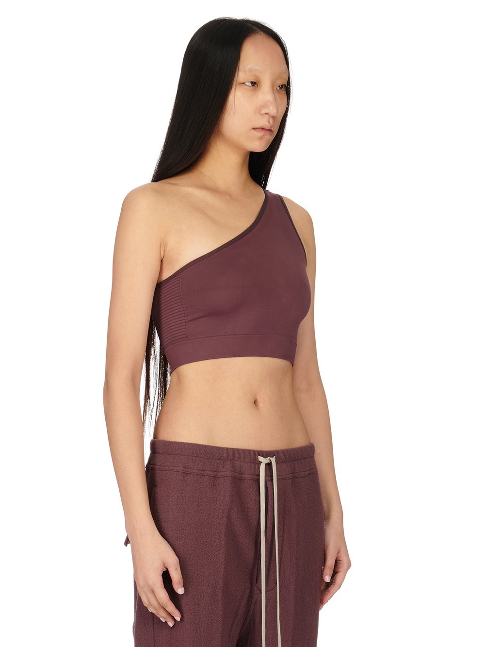 RICK OWENS FW23 LUXOR ATHENA BRA IN AMETHYST ACTIVE KNIT