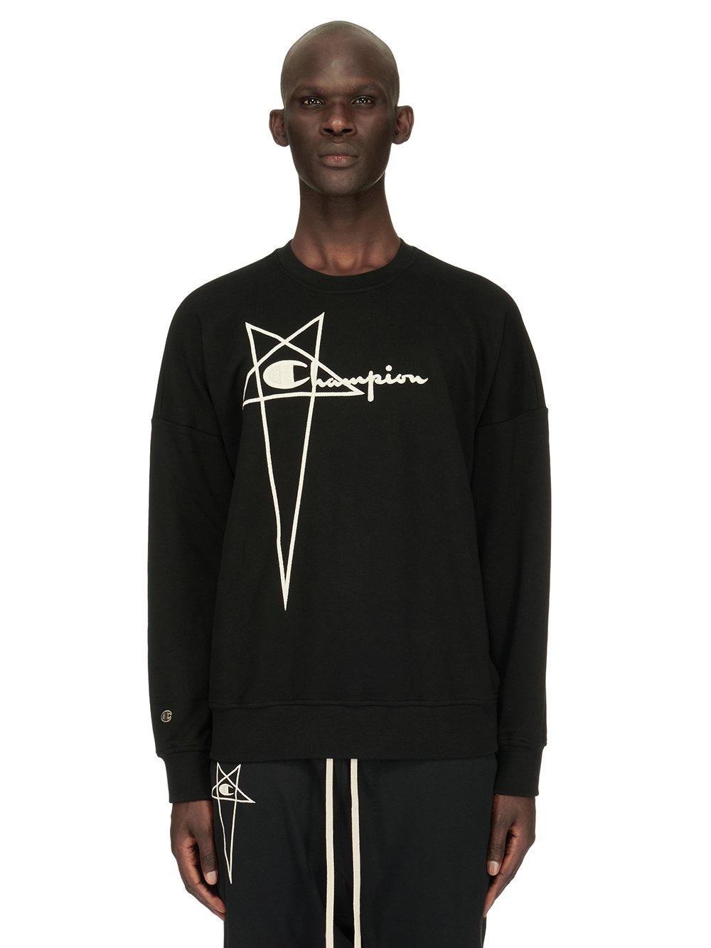 CHAMPION X RICK OWENS PULLOVER SWEAT IN COMPACT COTTON FELPA