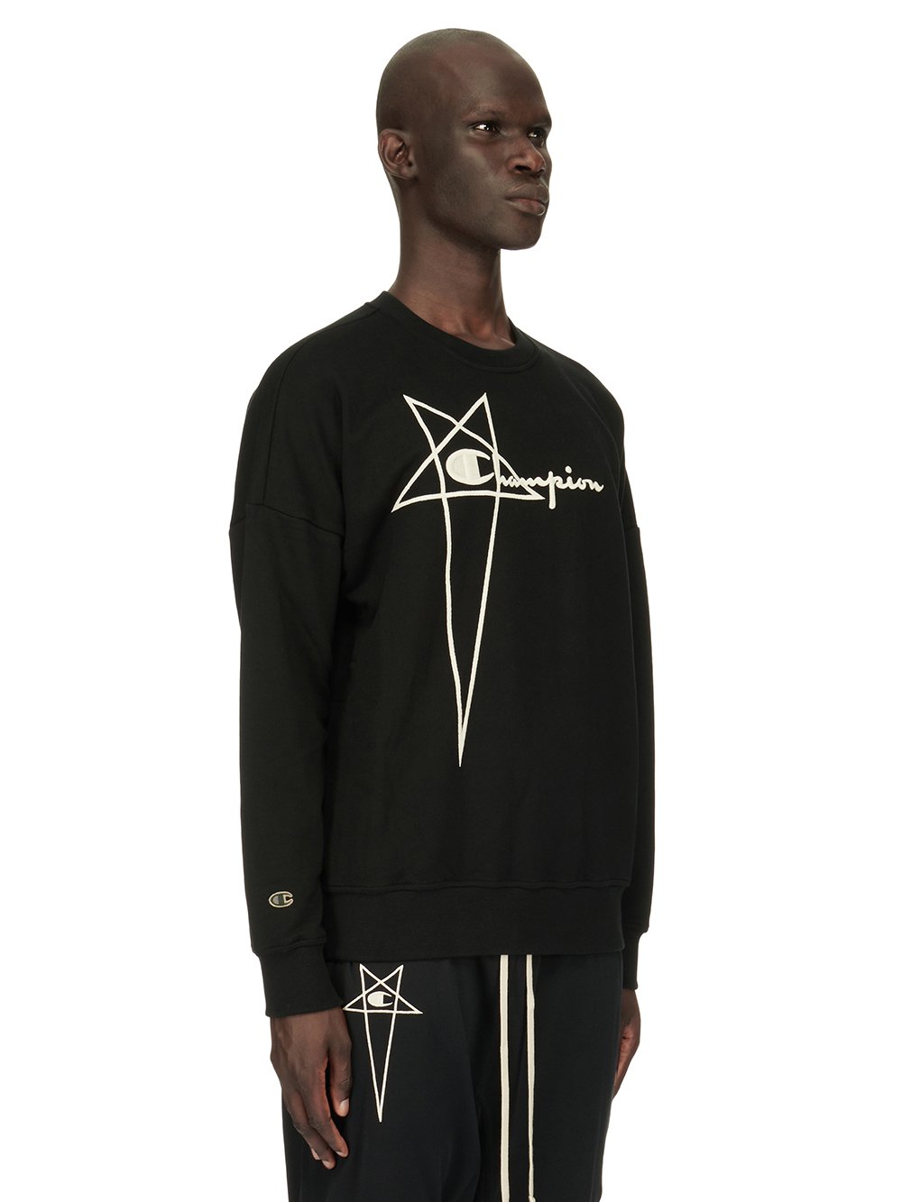 CHAMPION X RICK OWENS PULLOVER SWEAT IN COMPACT COTTON FELPA