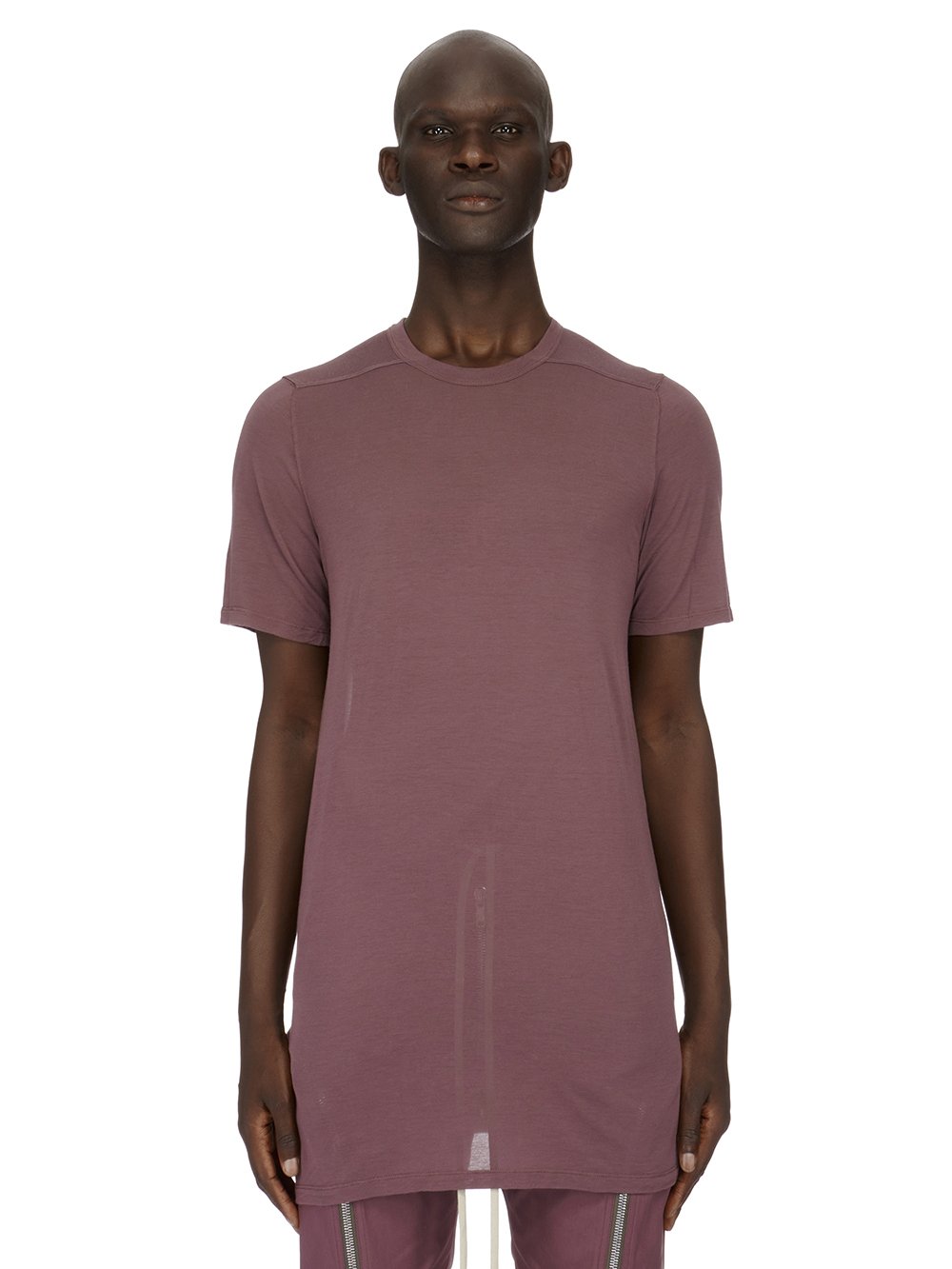 RICK OWENS FW23 LUXOR LEVEL T IN AMETHYST PURPLE VISCOSE SILK JERSEY RICK OWENS FW23 LUXOR LEVEL T IN AMETHYST PURPLE VISCOSE SILK JERSEY