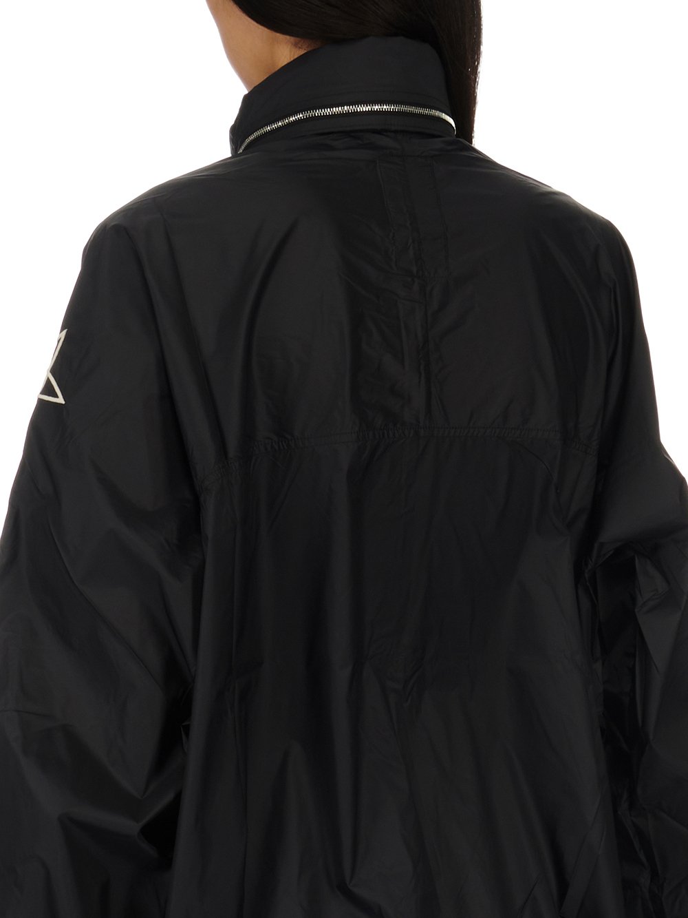 CHAMPION X RICK OWENS MOUNTAIN WINDBREAKER IN BLACK RECYCLED NYLON