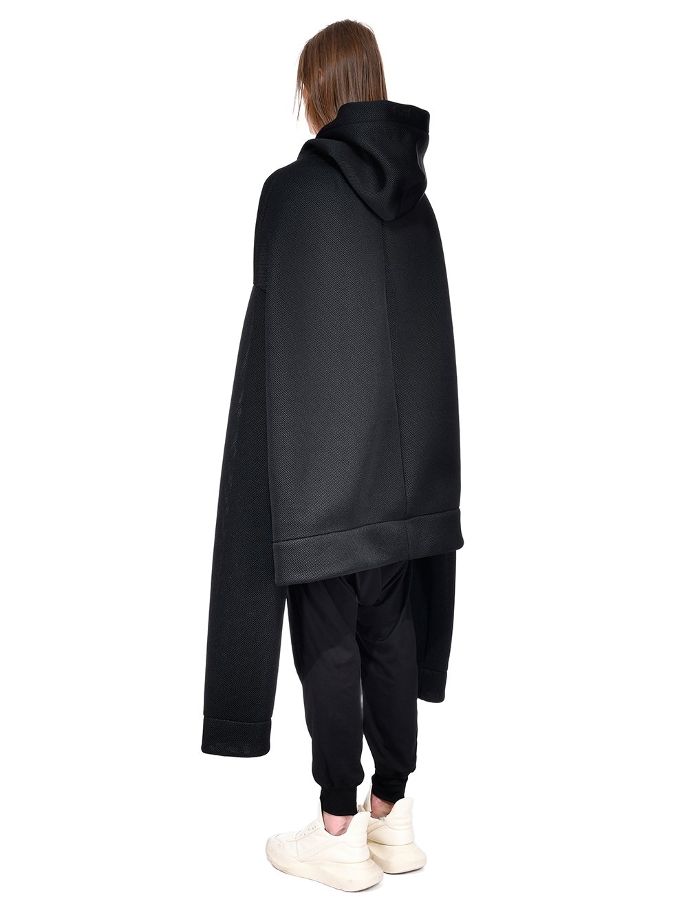 CHAMPION X RICK OWENS FLYPROOF TUNIC IN BLACK RECYCLED 3D MESH