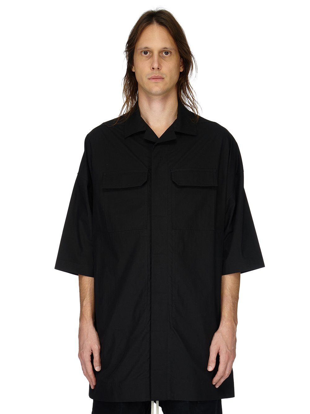 RICK OWENS FW23 LUXOR MAGNUM TOMMY SHIRT IN COTTON POPLIN