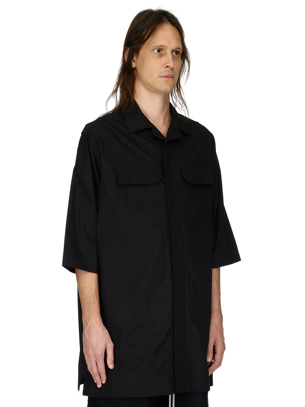 RICK OWENS FW23 LUXOR MAGNUM TOMMY SHIRT IN COTTON POPLIN