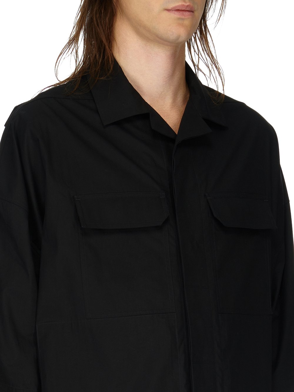 RICK OWENS FW23 LUXOR MAGNUM TOMMY SHIRT IN COTTON POPLIN