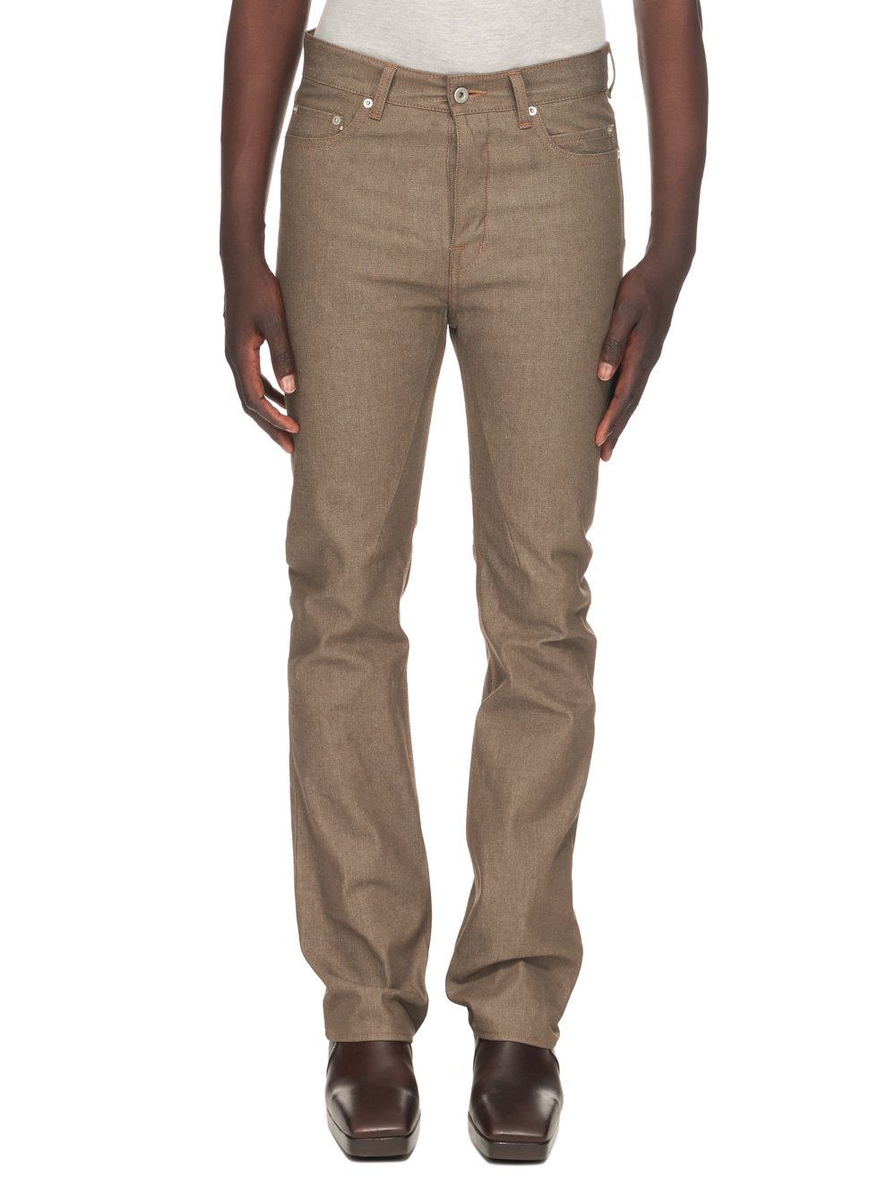 RICK OWENS FW23 LUXOR JIM CUT IN 12OZ SAGE DENIM