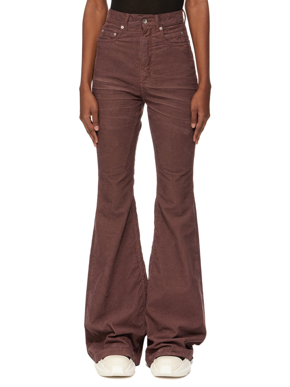 RICK OWENS FW23 LUXOR BOLAN BOOTCUT IN MAUVE COTTON CORDUROY