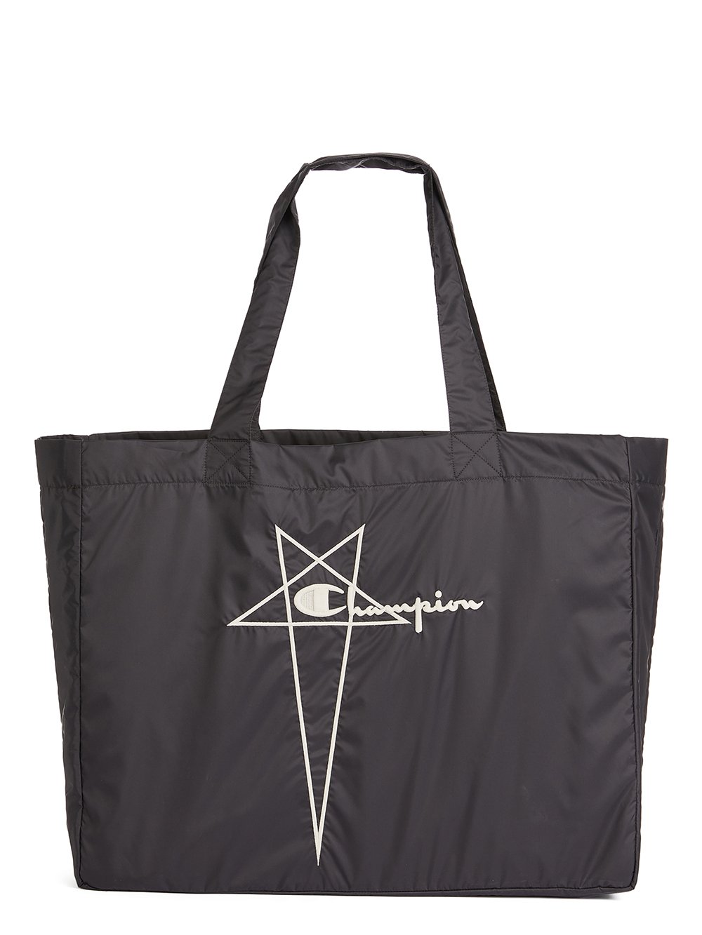 CHAMPION X RICK OWENS TOTE IN BLACK RECYCLED NYLON
