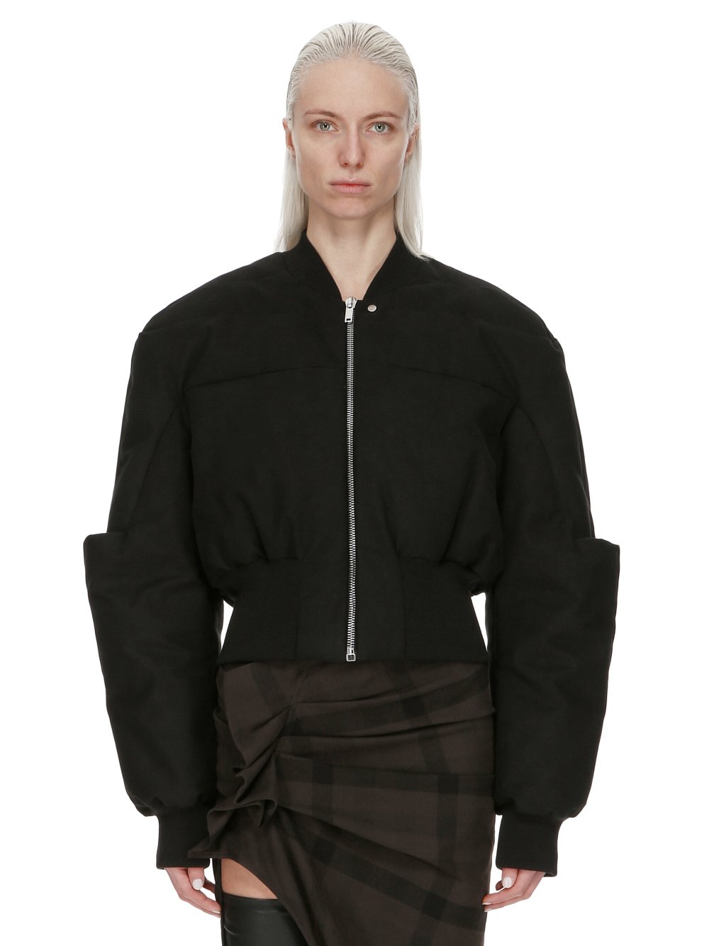 RICK OWENS FW23 LUXOR GIRDERED BOMBER CROPPED IN HEAVY MOLESKIN