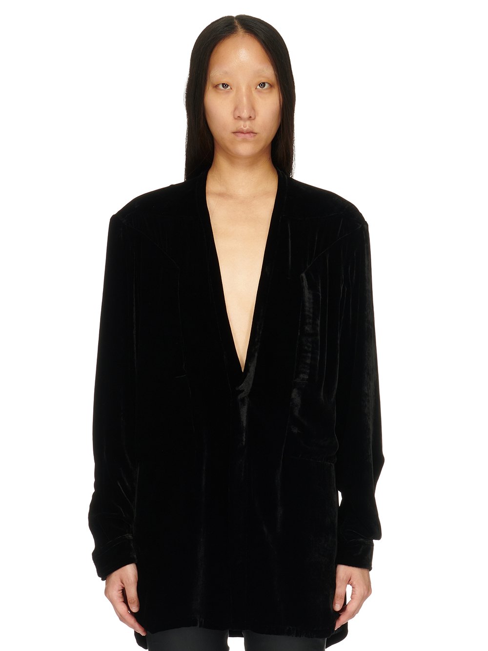 RICK OWENS FW23 LUXOR FOGPOCKET SECRET LARRY IN BLACK VELVET