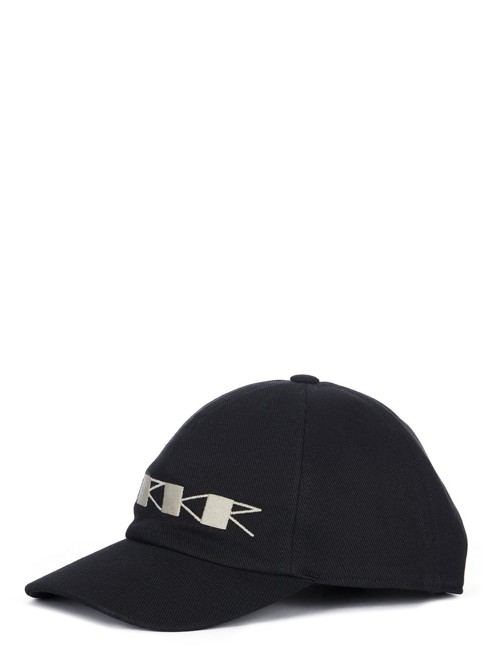 RICK OWENS FW23 LUXOR BASEBALL CAP IN BLACK AND PEARL 13OZ OVERDYED DENIM RICK OWENS FW23 LUXOR BASEBALL CAP IN BLACK AND PEARL 13OZ OVERDYED DENIM