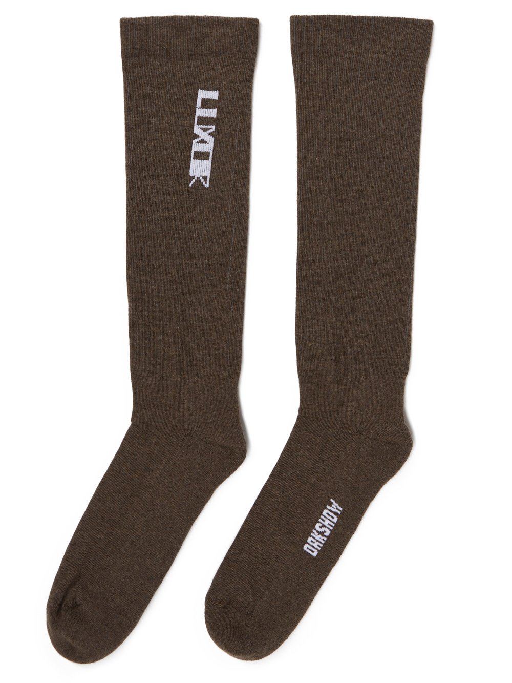 RICK OWENS FW23 LUXOR LUXOR SOCKS IN DUST AND MILK COTTON KNIT RICK OWENS FW23 LUXOR LUXOR SOCKS IN DUST AND MILK COTTON KNIT