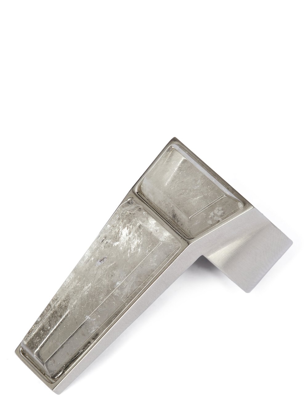 RICK OWENS CRYSTAL TRUNK RING IN BRASS AND ROCK CRYSTAL
