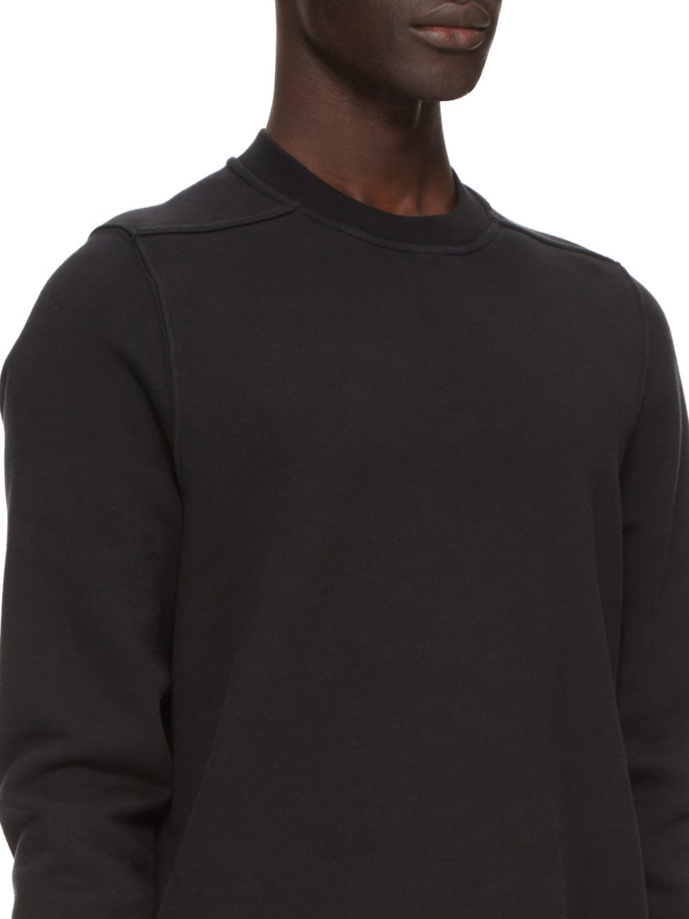 DRKSHDW FW23 LUXOR CREWNECK SWEAT IN BLACK FURKA HEAVY SWEATSHIRT