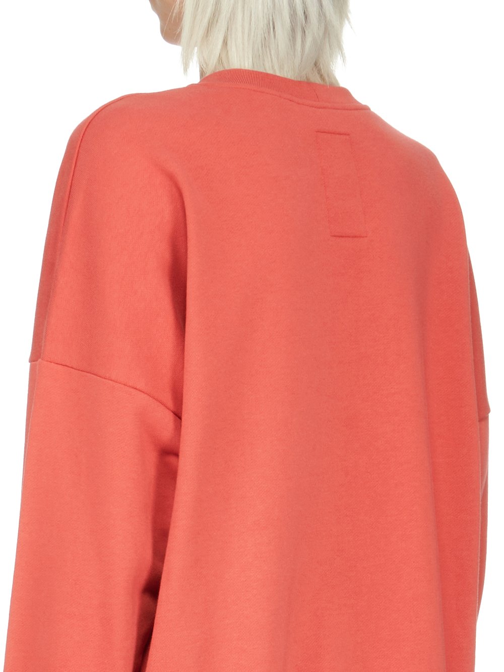 CHAMPION X RICK OWENS PULLOVER SWEAT IN CARNELIAN RED COMPACT COTTON FELPA