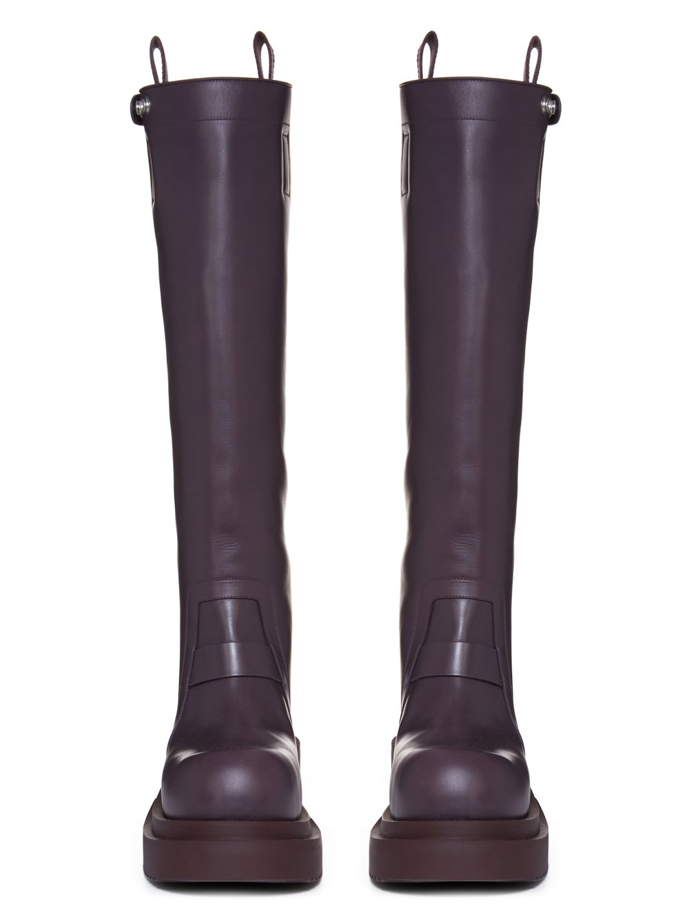 RICK OWENS FW23 LUXOR PULL ON BOGUN IN AMETHYST PURPLE CORTINA GREASE CALF LEATHER