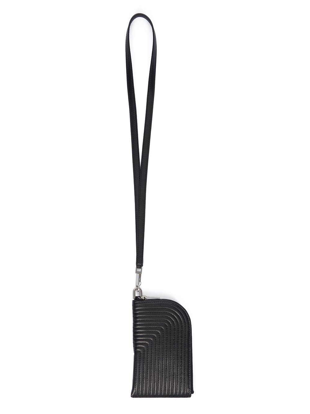 RICK OWENS FW23 LUXOR NECKWALLET IN BLACK SOFT GRAIN COW LEATHER RICK OWENS FW23 LUXOR NECKWALLET IN BLACK SOFT GRAIN COW LEATHER
