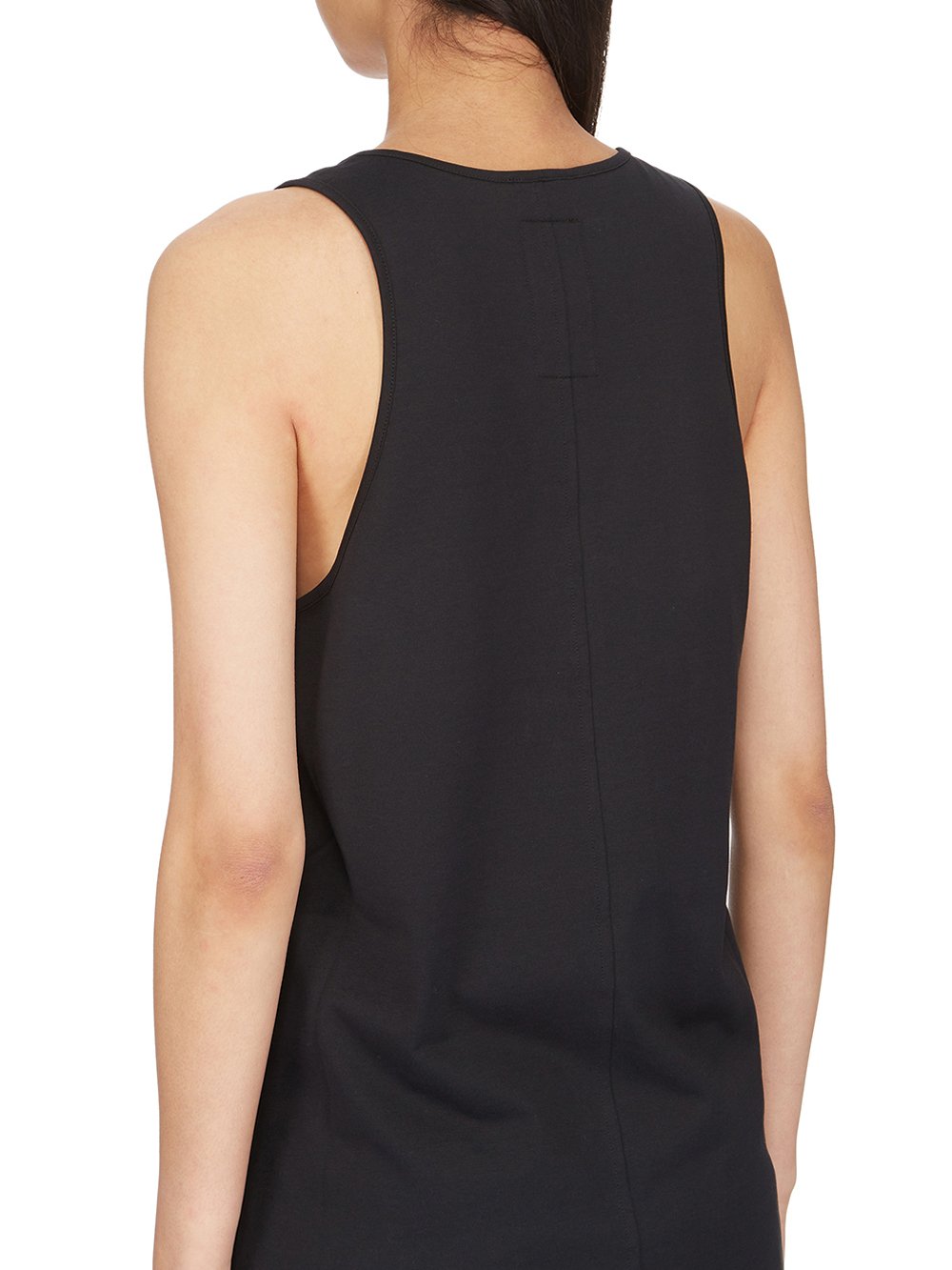 CHAMPION X RICK OWENS BASKETBALL DRESS IN BLACK MEDIUM WEIGHT COTTON JERSEY 