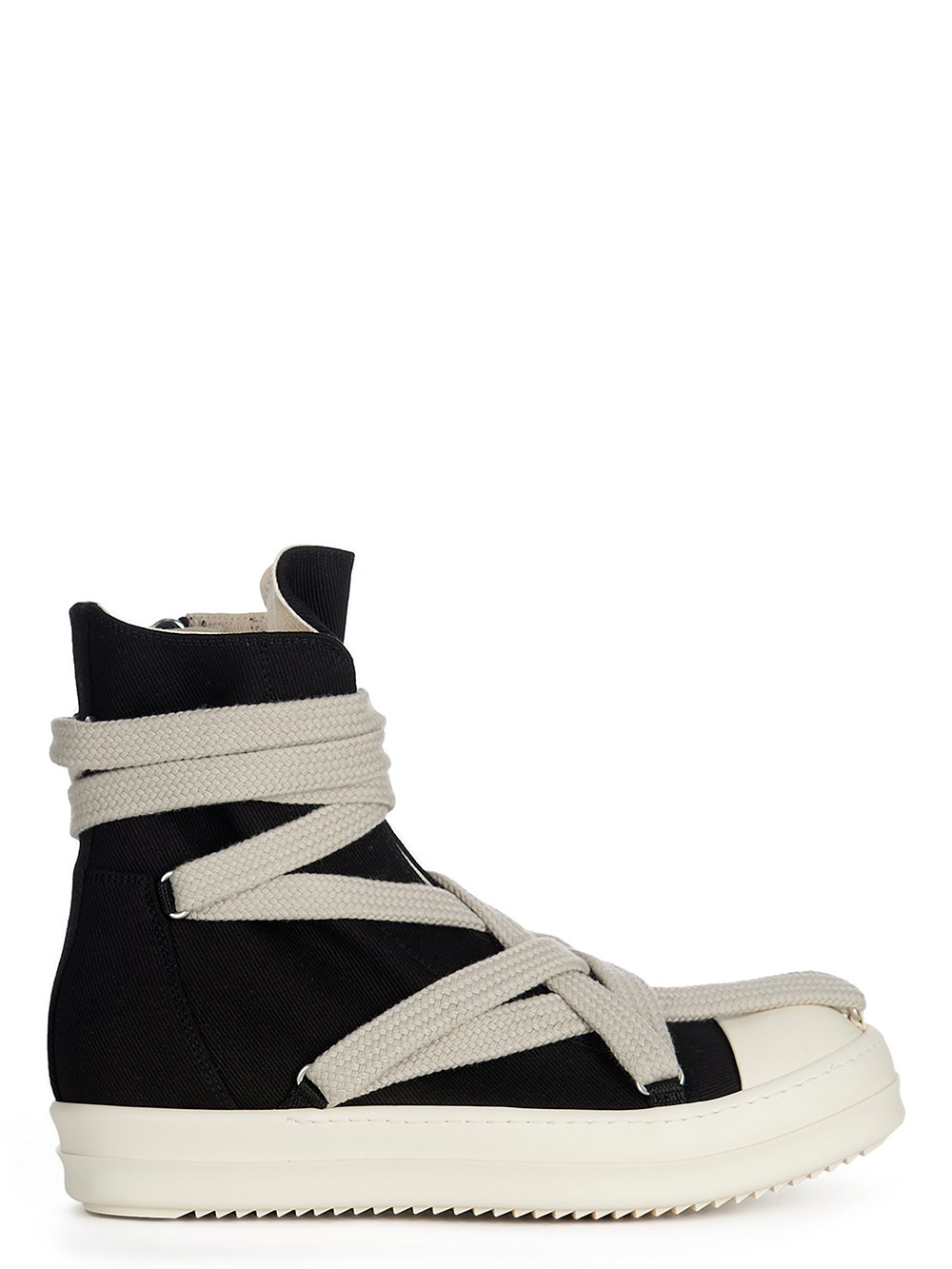 DRKSHDW FW23 LUXOR HEXA SNEAKS IN BLACK AND PEARL 13OZ OVERDYED DENIM DRKSHDW FW23 LUXOR HEXA SNEAKS IN BLACK AND PEARL 13OZ OVERDYED DENIM