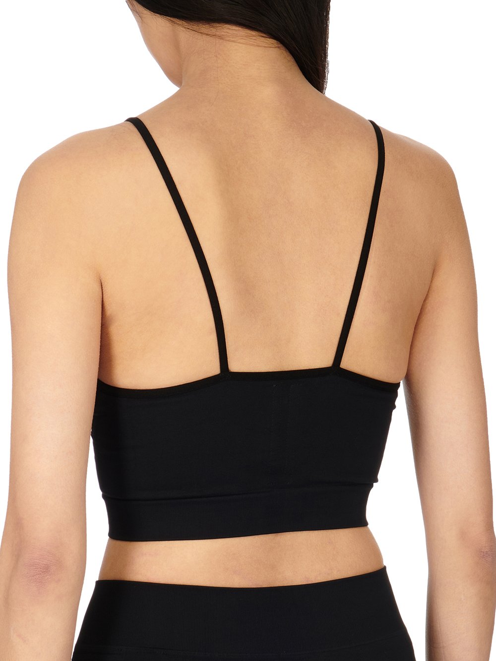 RICK OWENS FW23 LUXOR V BRA IN BLACK ACTIVE KNIT