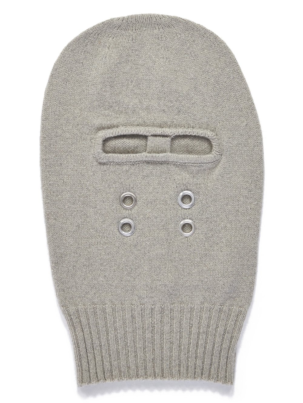 RICK OWENS FW23 LUXOR GIMP BALACLAVA IN PEARL RECYCLED CASHMERE KNIT RICK OWENS FW23 LUXOR GIMP BALACLAVA IN PEARL RECYCLED CASHMERE KNIT