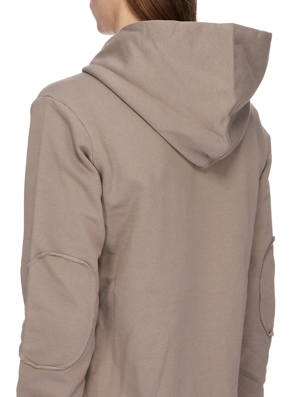 CHAMPION X RICK OWENS HOODED BODY IN DUST GREY COMPACT COTTON FELPA