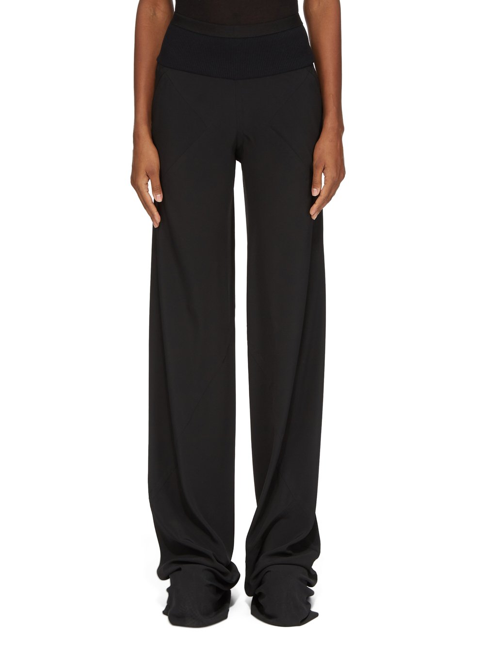 RICK OWENS FW23 LUXOR BIAS IN BLACK COCOON CREPE RICK OWENS FW23 LUXOR BIAS IN BLACK COCOON CREPE