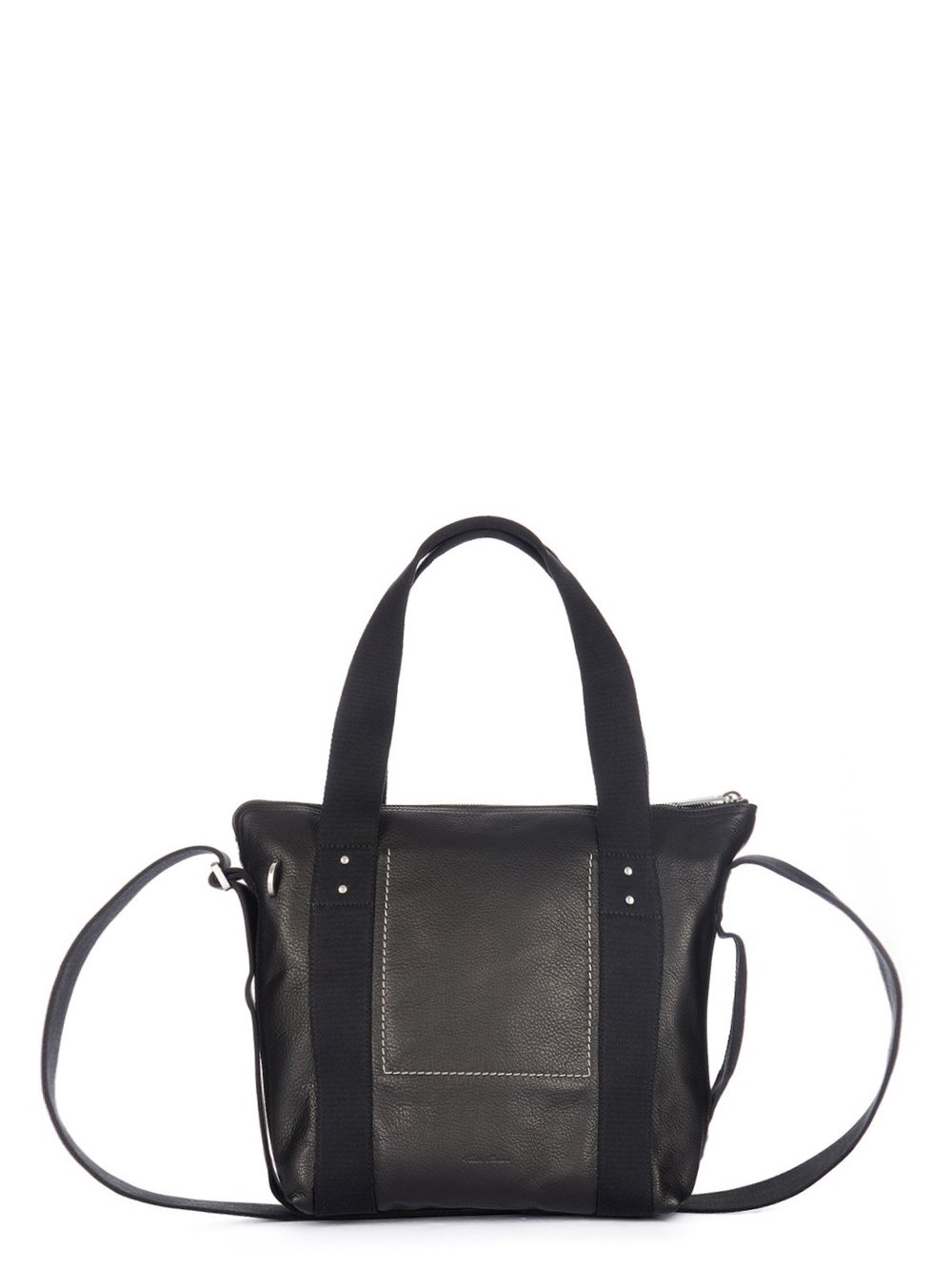 RICK OWENS FW23 LUXOR MINI TROLLEY IN BLACK SOFT GRAIN COW LEATHER