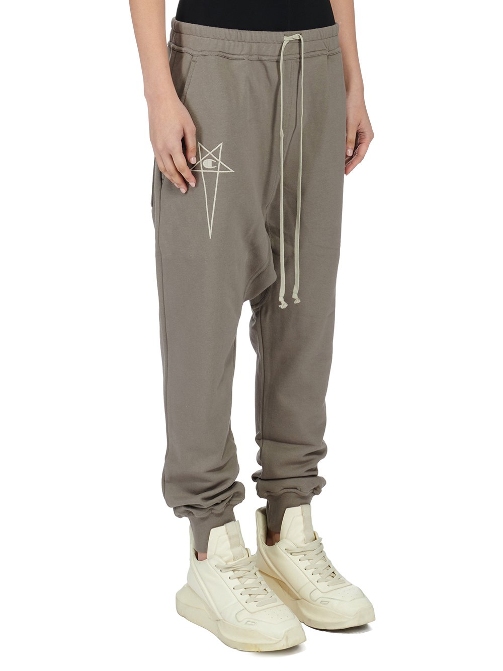 CHAMPION X RICK OWENS PRISONER DRAWSTRING IN COMPACT COTTON FELPA