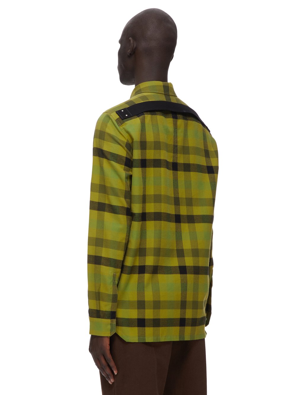 RICK OWENS FW23 LUXOR OUTERSHIRT IN ACID COTTON PLAID