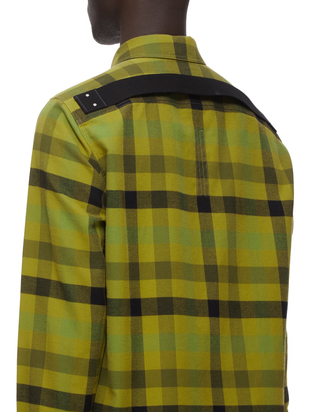 RICK OWENS FW23 LUXOR OUTERSHIRT IN ACID COTTON PLAID
