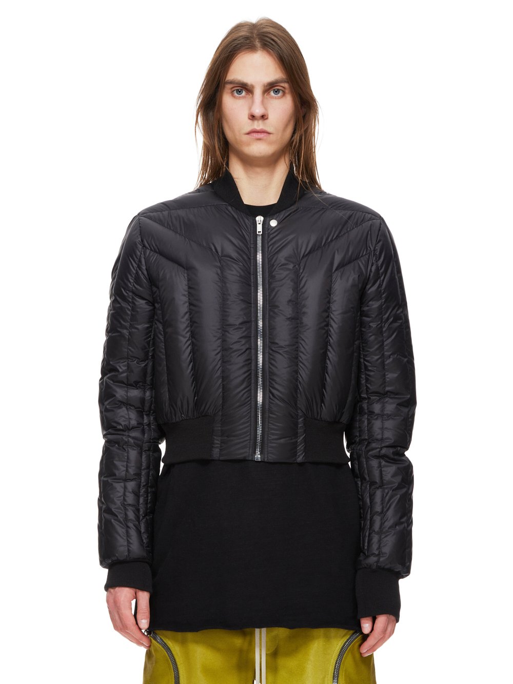 RICK OWENS FW23 LUXOR BOMBER LINER IN BLACK RECYCLED NYLON