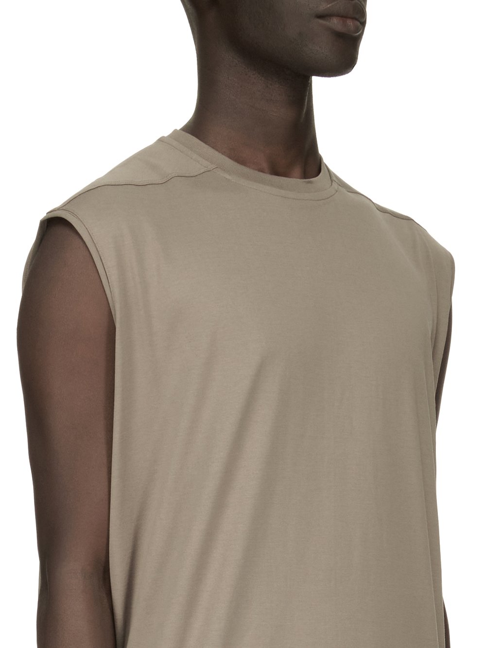 CHAMPION X RICK OWENS TARP T IN DUST GREY MEDIUM WEIGHT COTTON JERSEY 