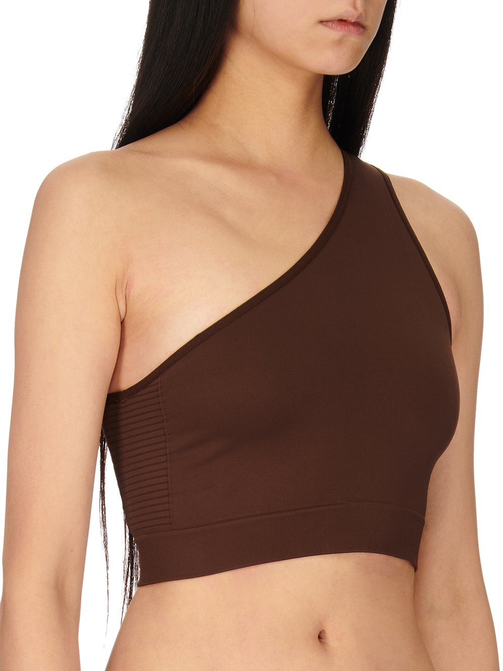 RICK OWENS FW23 LUXOR ATHENA BRA IN BROWN ACTIVE KNIT