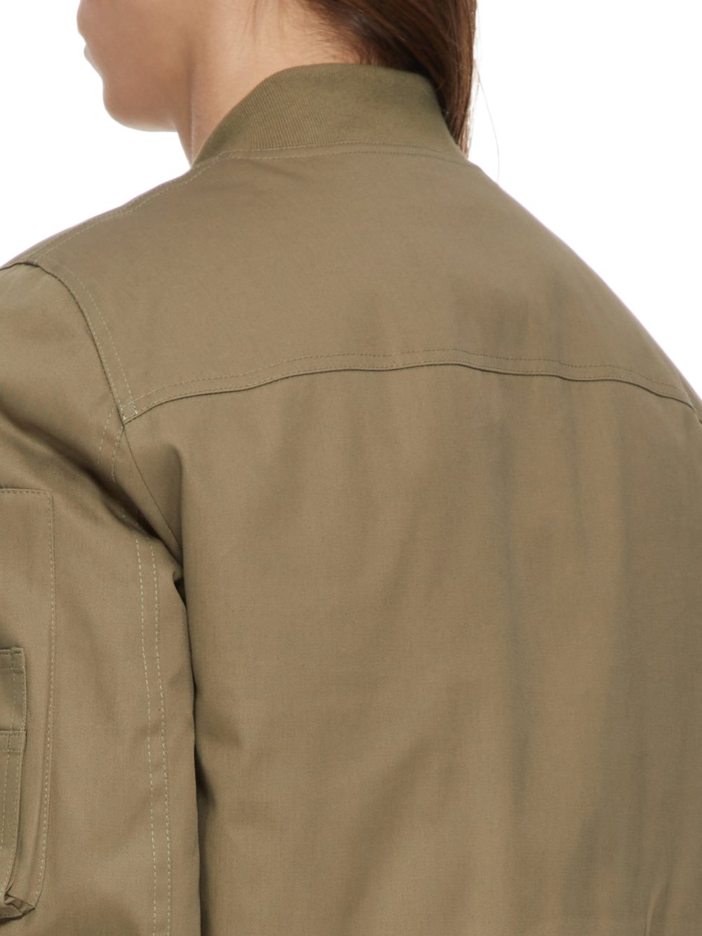 DRKSHDW FW23 LUXOR FLIGHT BOMBER IN PALE GREEN COTTON TWILL