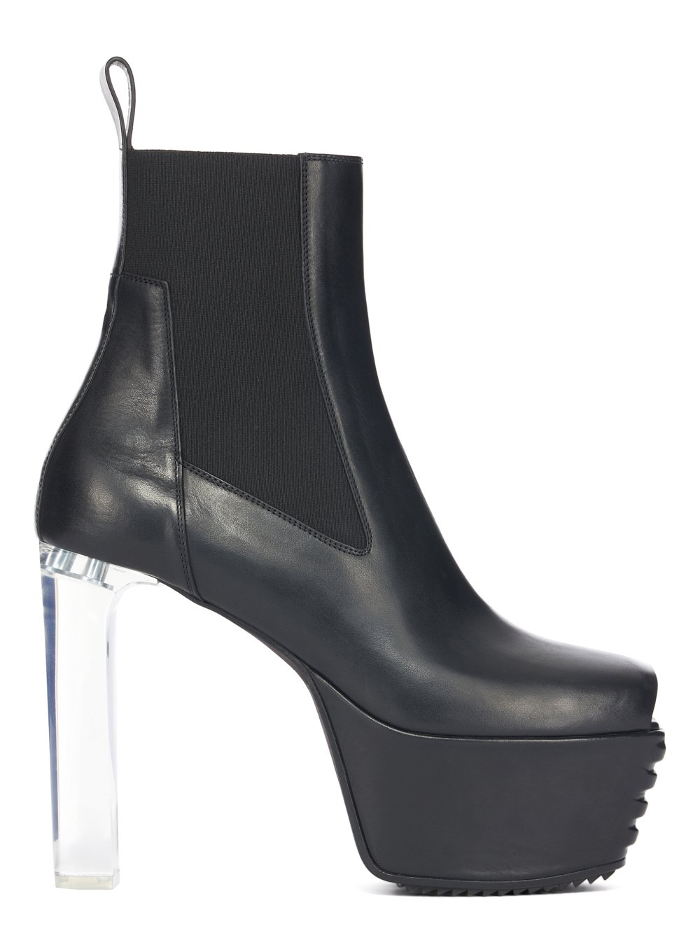 RICK OWENS FW23 LUXOR OPEN TOE MINIMAL GRILL BEATLE 65 IN BLACK GROPPONE COW LEATHER RICK OWENS FW23 LUXOR OPEN TOE MINIMAL GRILL BEATLE 65 IN BLACK GROPPONE COW LEATHER