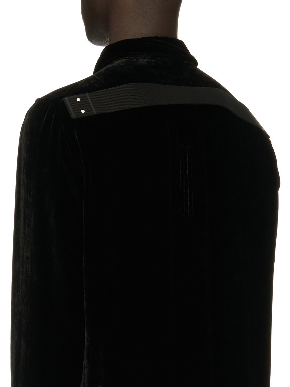 RICK OWENS FW23 LUXOR OUTERSHIRT IN  BLACK VELVET