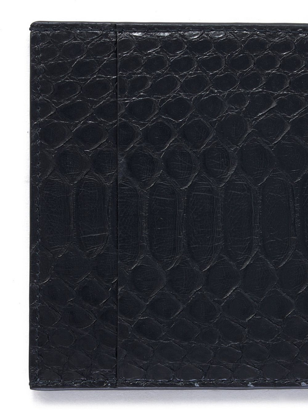RICK OWENS FW23 LUXOR SQUARE CC HOLDER IN BLACK PYTHON