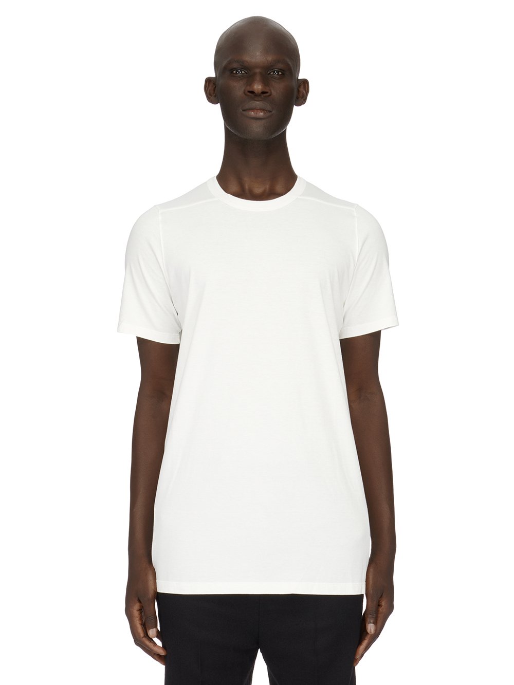 RICK OWENS FW23 LUXOR LEVEL T IN MILK WHITE CLASSIC COTTON JERSEY RICK OWENS FW23 LUXOR LEVEL T IN MILK WHITE CLASSIC COTTON JERSEY