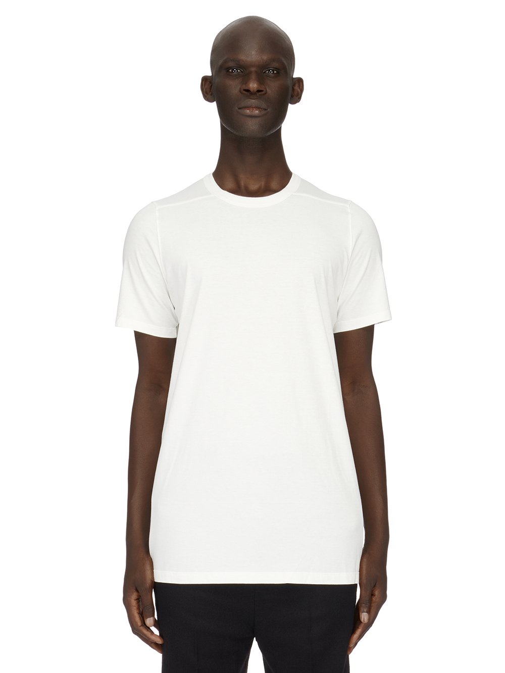 RICK OWENS FW23 LUXOR LEVEL T IN MILK WHITE CLASSIC COTTON JERSEY